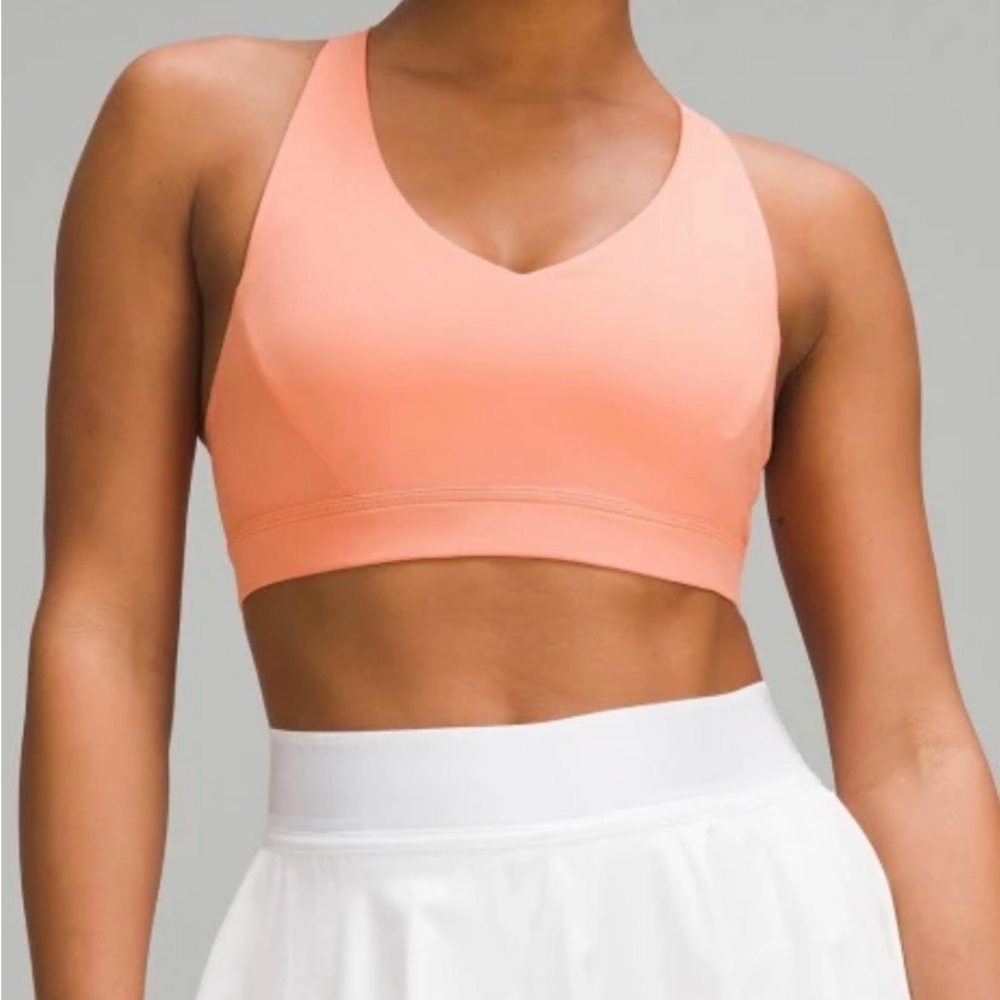 Lululemon V-Neck Envital Sports Bra - Coral Kiss 8